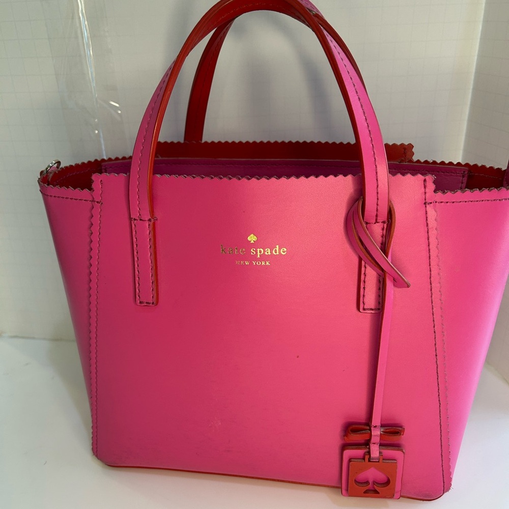 Kate Spade Leather Bag with dust bag and additional strap.